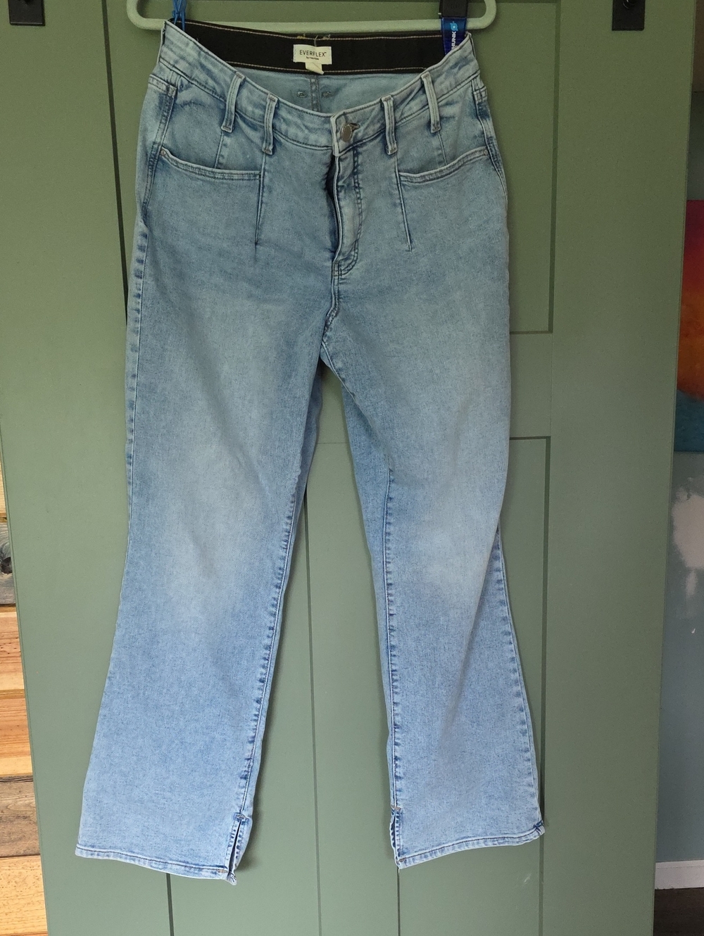 Maurices Everflex  Light Blue Flared Wide-Leg Jeans
